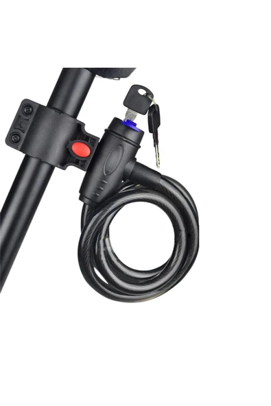 Anahtarlı Çelik Kilit Bisiklet Motosiklet Bebek Arabası Scooter Anahtarlı Güvenlik Kilidi 12x120 ürün görseli 1