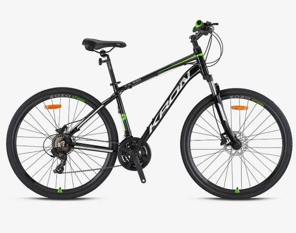 Kron TX100 Trekking Hidrolik Disk 28" Jant 18' Kadro 21 Vites Şehir Bisikleti Siyah Gri Yeşil ürün görseli 1