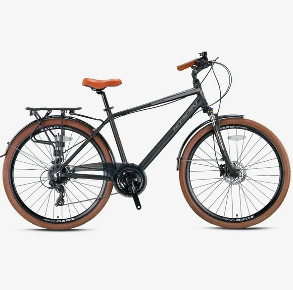 Kron CX 300 28" Jant Şehir Bisikleti Man 18' Kadro 24 Vites HD Füme Gri Kahverengi ürün görseli 1