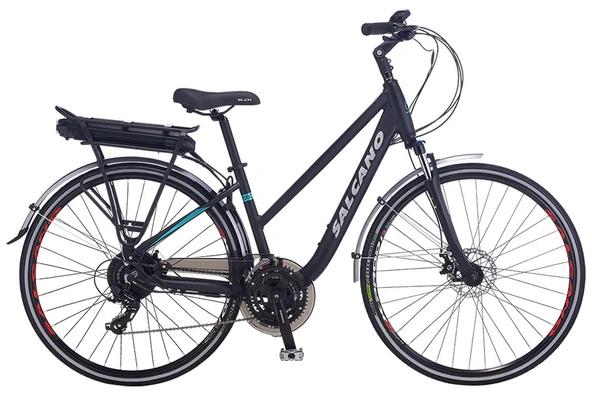 Salcano Serenity 1 Unisex Bafang 250 Watt ELEKTRİKLİ BİSİKLET Siyah Kırmızı ürün görseli 1
