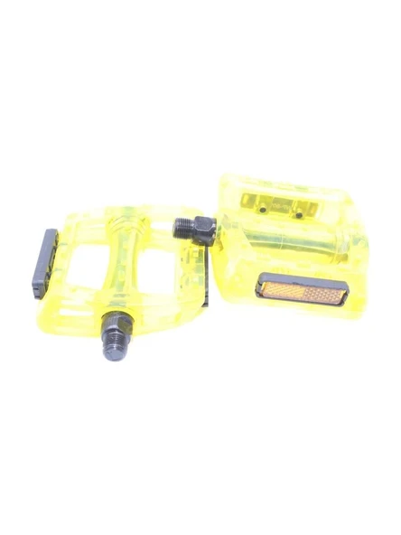 NECO WP601 Geniş MTB BMX Platform Pedal 110 x 100 mm 415 Gram Transparan Sarı ürün görseli 1