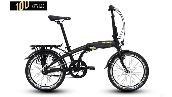 Carraro Flexi CE V Fren 20"Jant 7 Vites 32 Kadro Katlanır Bisiklet Mat Siyah Antrasit Altın ürün görseli 1