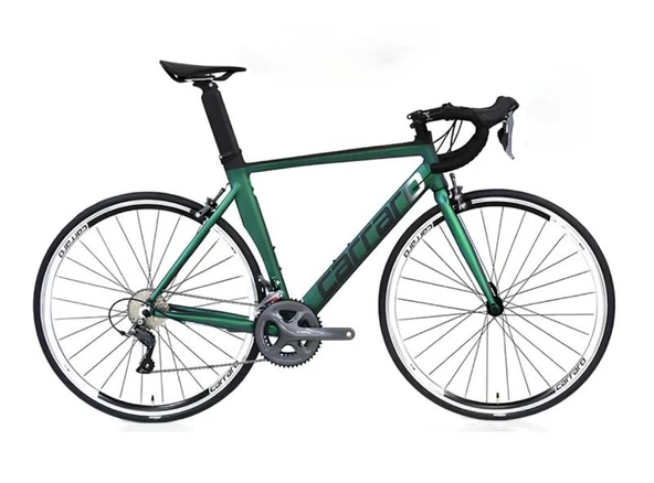 Carraro Race 022 Aero 28"Jant 54' Kadro 16 Vites Yol Yarış Bisikleti Mat Yeşil Mor Bukalemun ürün görseli 1