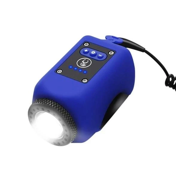 Xbyc 6128 Usb Şarjlı 250 Lümen 120 Db Yüksek Sesli Bisiklet Ön Farı Ve Korna Mavi ürün görseli 1