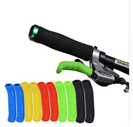 BİSİKLET FREN KOLU KORUYUCU SİLİKON PVC KORUYUCU SİYAH KIRMIZI ürün görseli 1