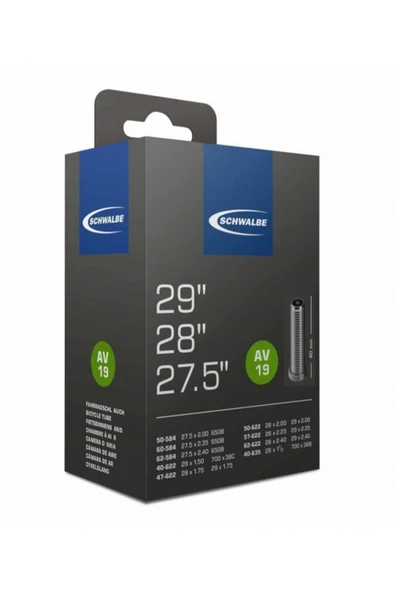 Schwalbe Oto Sibop İç Lastik Av19 27.5/28/29 bisiklet iç lastiği ürün görseli 1