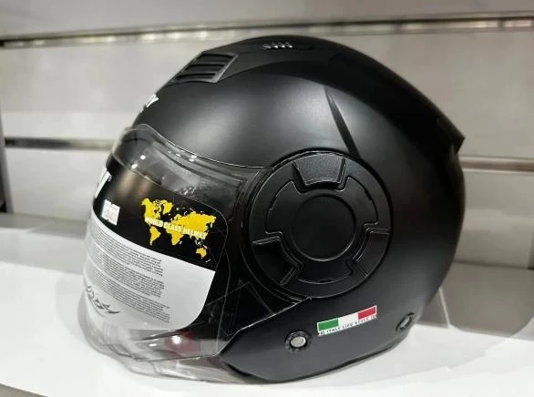 Sway 766 Geko Güneş Gözlüklü Yarım Motosiklet Kaskı L Beden Mat Black ürün görseli 1