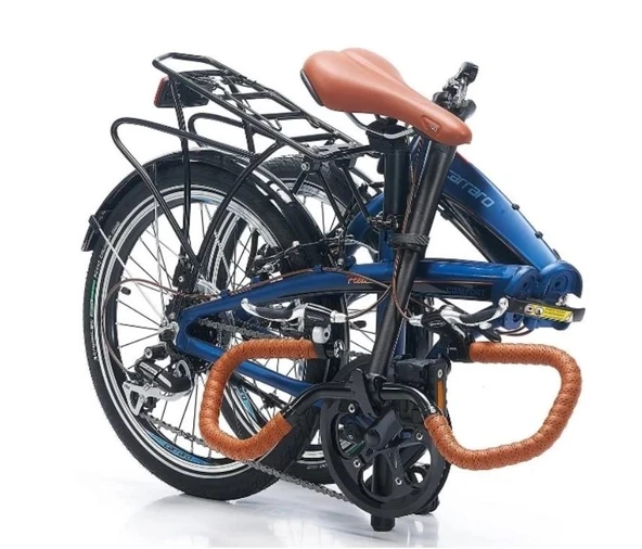 Carraro Flexi Comfort 20" Jant 32 CM 8 Vites V-Fren Katlanır Bisiklet Navy Mavi ürün görseli 1