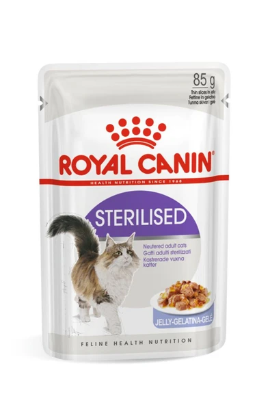 ROYAL CANİN Sterilised Jelly Kısırlaştırılmış Yetişkin Kedi Yaş Maması 12 x 85 Gr ürün görseli 1