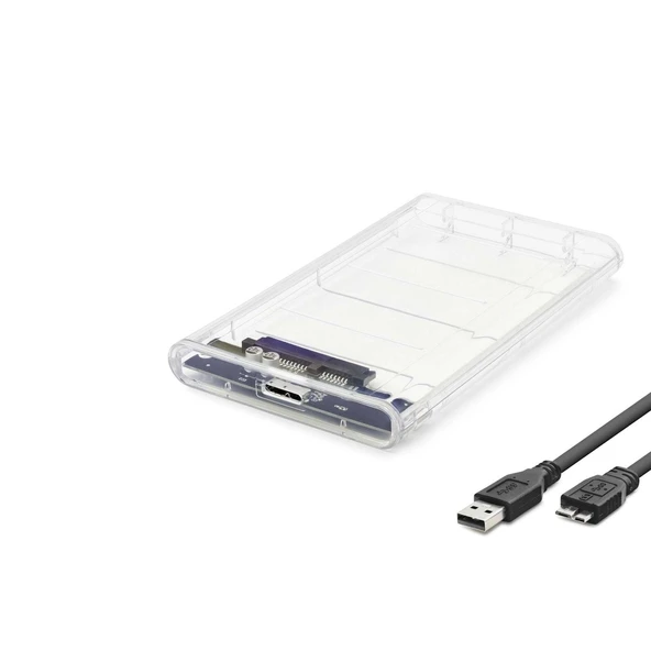 Hdd Kutu Usb3.0 Plastik Sata 2.5" Transparent HDX1760 ürün görseli 1