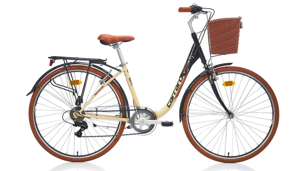 CARRARO 28" JANT JULİANA 7-Vites V-Fren BAYAN ŞEHİR BİSİKLETİ BEJ-KAHVERENGİ ürün görseli 1
