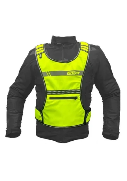 Forte Gt Xbyc 1179 Motosiklet Reflektif Yelek Yanları Ayarlanabilir Cırtlı S-XL Beden ürün görseli 1