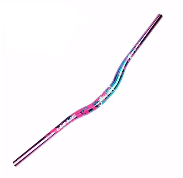 Lunje Alüminyum 31.8 780 mm Riser Mtb Gidon Bisiklet Gidonu Bukalemun Pembe ürün görseli 1
