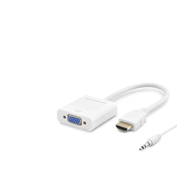 Hdmı To Vga F Çevirici 1080P + Audıo Beyaz HDX2019 ürün görseli 1