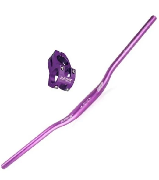 Wake Renkli Bisiklet Alümiyum Gidon+Boğaz 780mm 31,8mm Bisiklet Wake Direksiyon + Boğaz ürün görseli 1