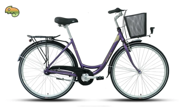 Carraro Tiffany 7.0 28"Jant 50 Cm 7 Vites Kontra Fren Şehir Bisikleti Yeşil Mor(Bukalemun) ürün görseli 1