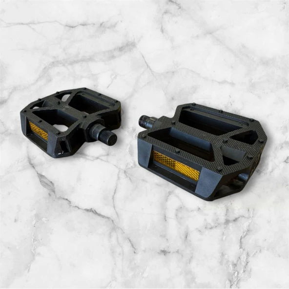 ZOZO Pedal HF-605 Mtb Reflektörlü Bisiklet Pedalı Plastik Dış Yüzey Siyah Geniş Bisiklet Pedal ürün görseli 1