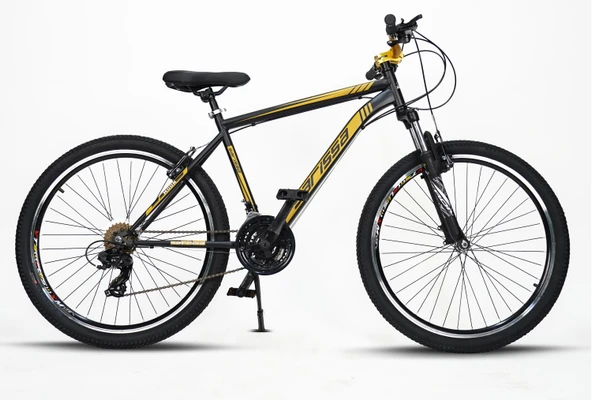 Sarissa Moon 26" Jant MTB Ön Amortisörlü Shimano 21 Vites V Fren Wake Gidon Dağ Bisikleti Siyah Sarı ürün görseli 1