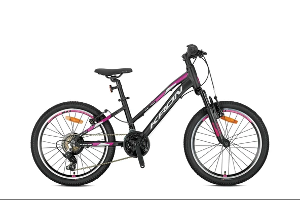 Kron XC 75 Lady 24 Jant 21 Vites Alüminyum Gövde Çocuk Dağ Bisikleti Siyah Gri Pembe ürün görseli 1