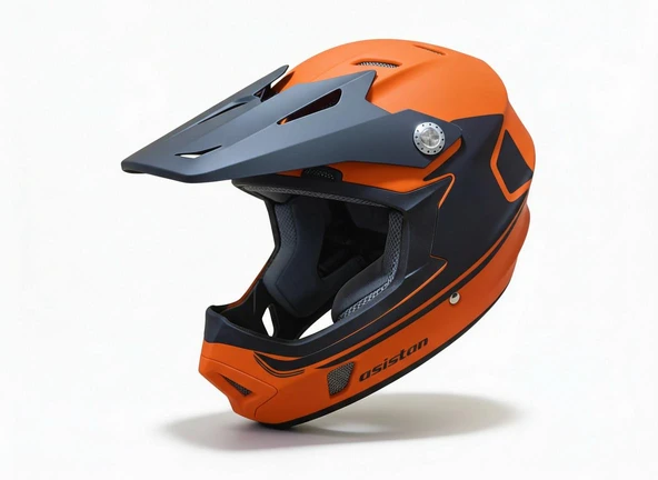 Asistan Kask KS05 Obsidian Full Face FreeRide Bisiklet Motosiklet Kaskı XSmall Beden Siyah Turuncu ürün görseli 1