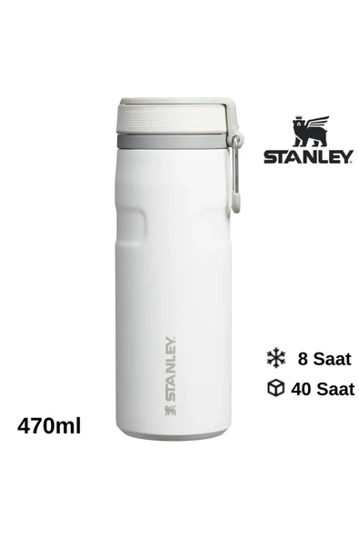 Stanley The IceFlow Twist Flip Termos 0.47 LT Termos Kupa Kamp Matara BEYAZ ürün görseli 1