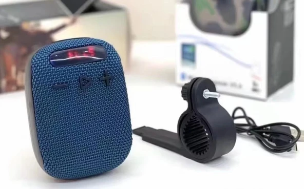 Xbyc 2727 Bluetooth Bağlantılı Hoparlör Su Geçirmez Şarjlı Bisiklet Motosiklet Hoparlörü Lacivert ürün görseli 1