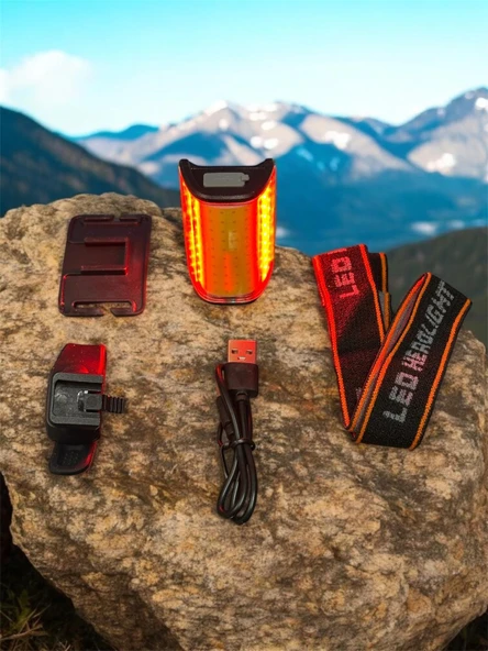 Forte Gt 6043 Bisiklet Arka Işık 4 Modlu 100 Lümen USB Şarjlı Güçlü Arka Stop Sarı ürün görseli 1