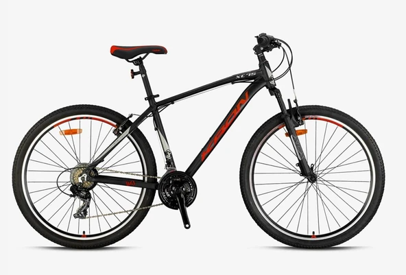 Kron XC 75 27.5" Jant 18' Kadro V-Fren 21 Vites Dağ Bisikleti Siyah Neon Kırmızı ürün görseli 1