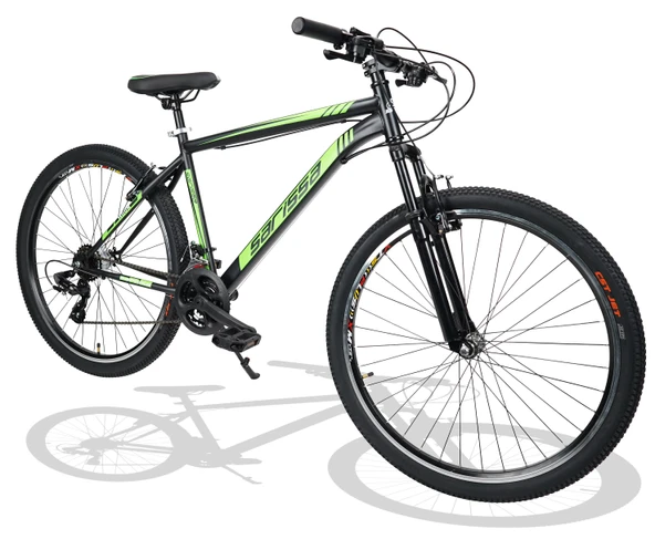 Sarissa Moon 27,5" Jant MTB Ön Amortisörlü Shimano Kelebek 21 Vites V Fren Dağ Bisikleti Siyah Yeşil ürün görseli 1