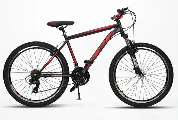 Sarissa Moon 26" Jant Ön Amortisörlü Shimano 21 Vites Wake Gidon V Fren Dağ Bisikleti Siyah Kırmızı ürün görseli 1