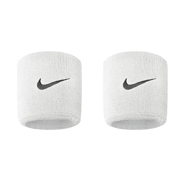 Nike Nike N.NN.04 Swoosh Wristbands 2 pk Beyaz-Siyah ürün görseli 1