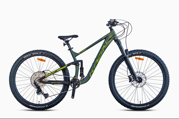Kron El Nino 29 Jant Full Süspansiyon Alüminyum Kadro Enduro Bisikleti 11S Freeride Bisiklet Haki ürün görseli 1