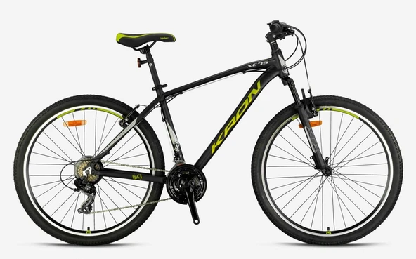 Kron XC 75 27.5" Jant 18' Kadro V-Fren 21 Vites Dağ Bisikleti Siyah Neon Sarı ürün görseli 1