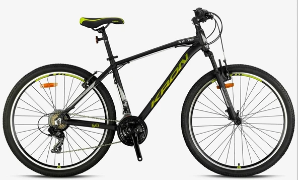 Kron XC 75 26" Jant 14 Kadro 21 Vites V Fren Dağ Bisikleti Mat Siyah Neon Sarı ürün görseli 1