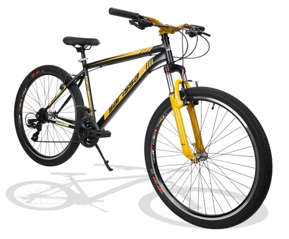 Sarissa Moon 27,5" Jant MTB Ön Amortisörlü Shimano Kelebek 21 Vites V Fren Dağ Bisikleti Siyah Sarı ürün görseli 1