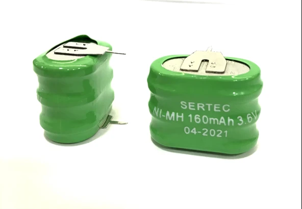 3.6V 3S1P 160 Mah 2 Pin NI-MH Buton Pil ürün görseli 1