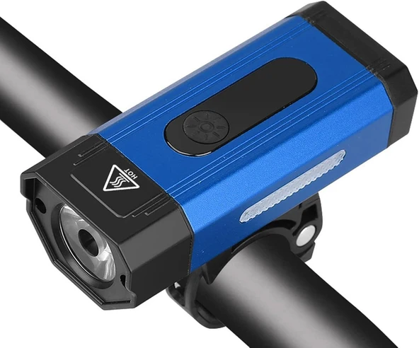 XBYC 6127 800 Lümen Bisiklet Ön Lamba Far Aydınlatma Usb Şarjlı Mavi Renk ürün görseli 1