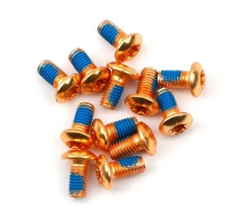 PRO Bisiklet Scooter Fren Disk Vidası Rotor Civatası 6 Vida MTB Rotor Vidası 12li Paket Gold Sarı ürün görseli 1