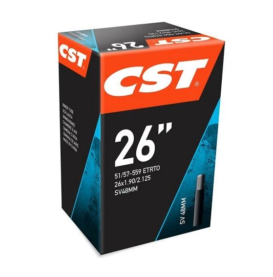 CST 26 Jant İç Lastik 26X1.90/2.125 48mm SV OTO Sibop Bisiklet İç Lastiği Uzun Araba Siboplu Lastik ürün görseli 1