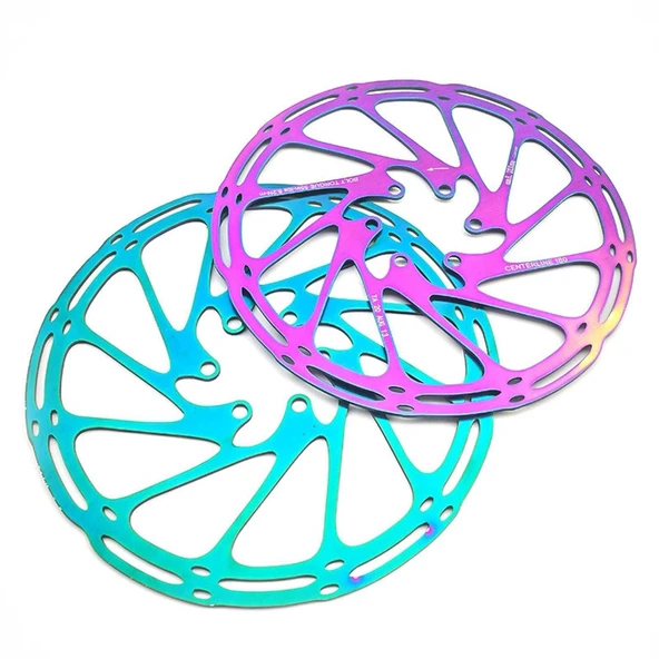 160 mm Bukalemun Rotor Bisiklet Disk Fren Rotoru 160mm 6 Vida MTB Ultra Hafif Rainbow Rotor ürün görseli 1