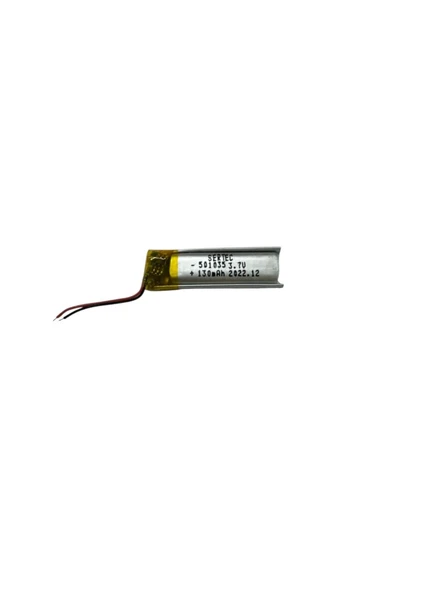 501035 3.7V 130mAh Li-Polymer Pil (Devreli/1.5A) ürün görseli 1