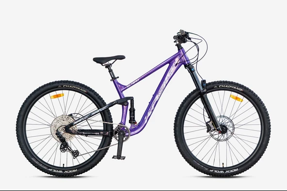 Kron El Nino 29 Jant Full Süspansiyon Alüminyum Kadro Enduro Bisikleti 11S Freeride Bisiklet Mor ürün görseli 1