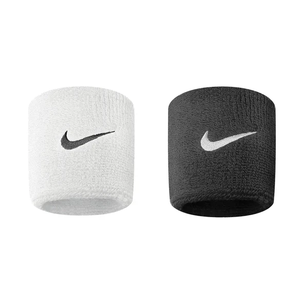 Nike N.101.2405 Swoosh Classic Wristbands 2pk Bileklik Siyah-Beyaz ürün görseli 1