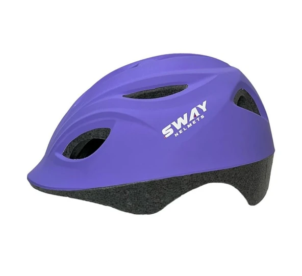 Sway N20 3-9 Yaş Çocuk Bisiklet Kaskı Paten Kaykay Kaskı Çocuk Koruyucu Kask Lila Renk ürün görseli 1
