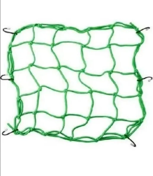 TEX 2010 Ahtapot Motosiklet Kancalı Kask Filesi Evrensel Kask Filesi Plastik Kancalı 40 X 40 Cm Yeşil ürün görseli 1