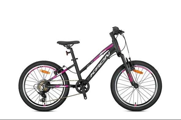 Kron XC 75 Lady 20 Jant 7 Vites Alüminyum Gövde Çocuk Dağ Bisikleti Siyah Gri Pembe ürün görseli 1