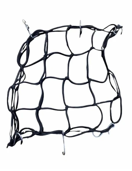 TEX 2010 Ahtapot Motosiklet Kancalı Kask Filesi Evrensel Kask Filesi Plastik Kancalı 40 X 40 Cm Siyah ürün görseli 1