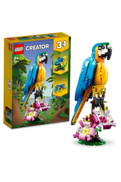 LEGO ® Creator 3'ü 1 Arada EgzotikPapağan 31136 - 7+ Çocuklar için Yaratıcı Oyuncak Yapım Seti (253P) ürün görseli 1