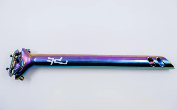 Raptor Sp-726 31.6 350mm Sele Borusu Bisiklet Koltuk Borusu Alüminyum Rainbow Sele Borusu Oil Slick ürün görseli 1