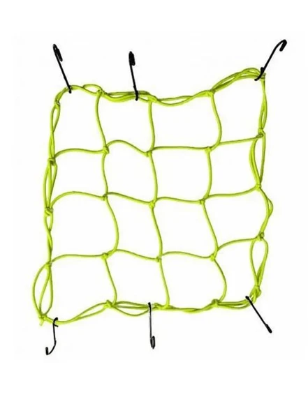TEX 2010 Ahtapot Motosiklet Kancalı Kask Filesi Evrensel Kask Filesi Plastik Kancalı 40 X 40 Cm Sarı ürün görseli 1